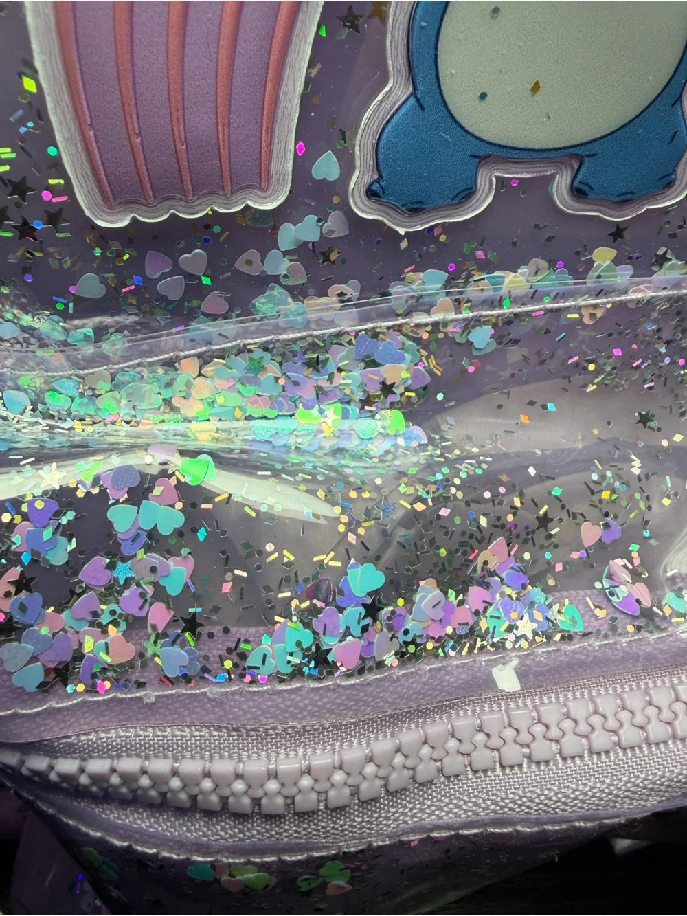 Stitch Purple Glitter Backpack Bundle